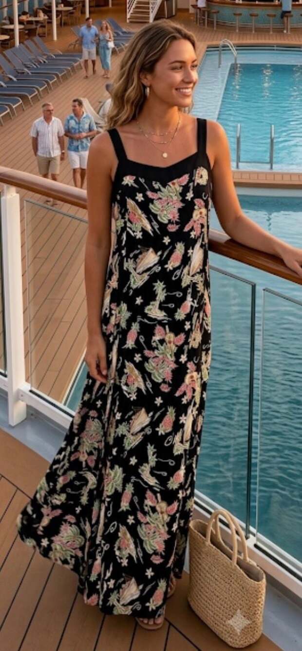 Loco Lindo Tropical Tiki Print Sleeveless Rayon Sundress